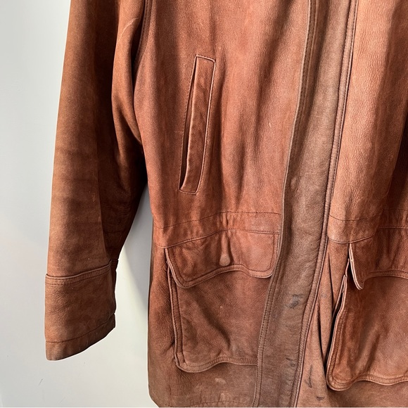 Vintage Wilson’s Leather Jacket Adventure Bound Mens Size XL with Flaws - Picture 10 of 14